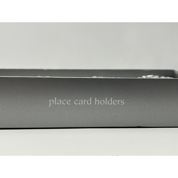 Silvertone Metal 4.5" Snowflake Place Card Clip Name Holders Set of 4 Holiday - Picture 5 of 5